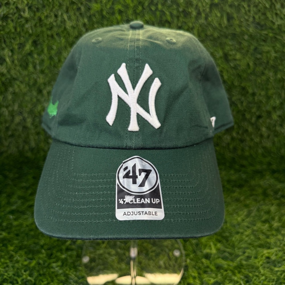 New York Yankees Hat Unisex OSFA '47 Clean Up Green Cotton Adjustable MLB Cap